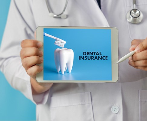 a tablet with a dental insurance form